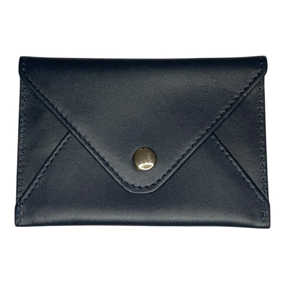 ROYCE Leather Envelope Card Holder Navy